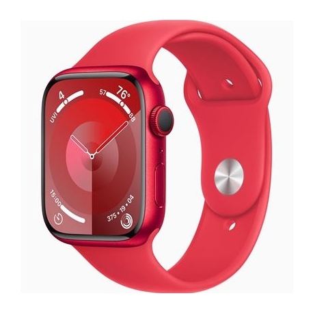 Apple Watch Series 9 GPS, 45 mm, Sport Band, M/L, punane - Nutikell