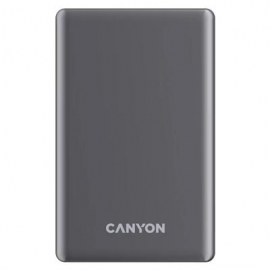 Canyon OnCharge 510 Slim Magsafe, 10000 mAh, juhtmevaba laadimine, USB-C, tumehall - Akupank