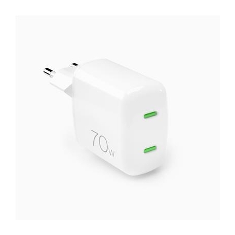 Puro MiniPro GaN Wall Charger, USB-C, 70W, valge - Laadija