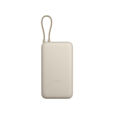 Xiaomi 33W Power Bank, 20000 mAh, integreeritud kaabel, beež - Akupank