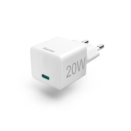 Hama Fast Charger, USB-C, 20 W, valge - Vooluadapter