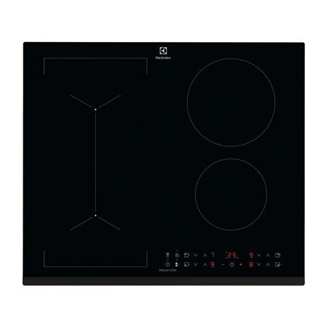 Electrolux 600 FlexiBridge, Hob2Hood, laius 59 cm, raamita, must - Integreeritav induktsioonpliidiplaat