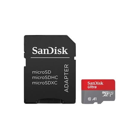 SanDisk Ultra microSDXC, 256 GB, hall - MicroSD mälukaart SD adapteriga