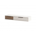 Konsoollaud LOFT mattvalge / tamm, 104x32xH16 cm
