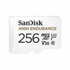 SanDisk High Endurance, MicroSDXC, 256 GB, valge - Mälukaart