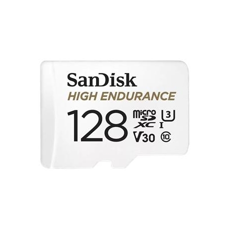 SanDisk High Endurance, MicroSDXC, 128 GB, valge - Mälukaart