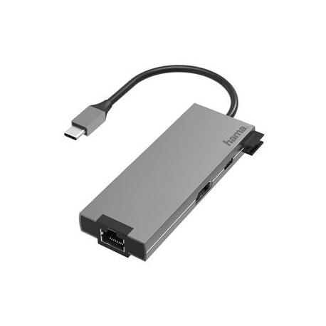 Adapter Hama USB-C pistik - 2xUSB-A/USB-C/HDMI/LAN