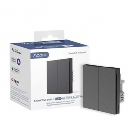 Aqara Wall Switch H1 EU Double Rocker, neutraal, hall - Nutikas lüliti