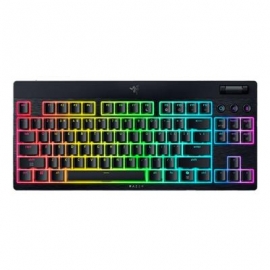 Razer BlackWidow V4 Low-Profile HyperSpeed, clicky, TKL, US, must - Juhtmevaba klaviatuur