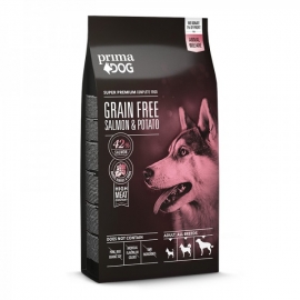 Prima Dog GRAIN FREE lõhe-kartul täiskasvanud koertele 10kg