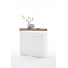 Kummut ROMINA valge / tamm, 91x38xH97 cm, LED
